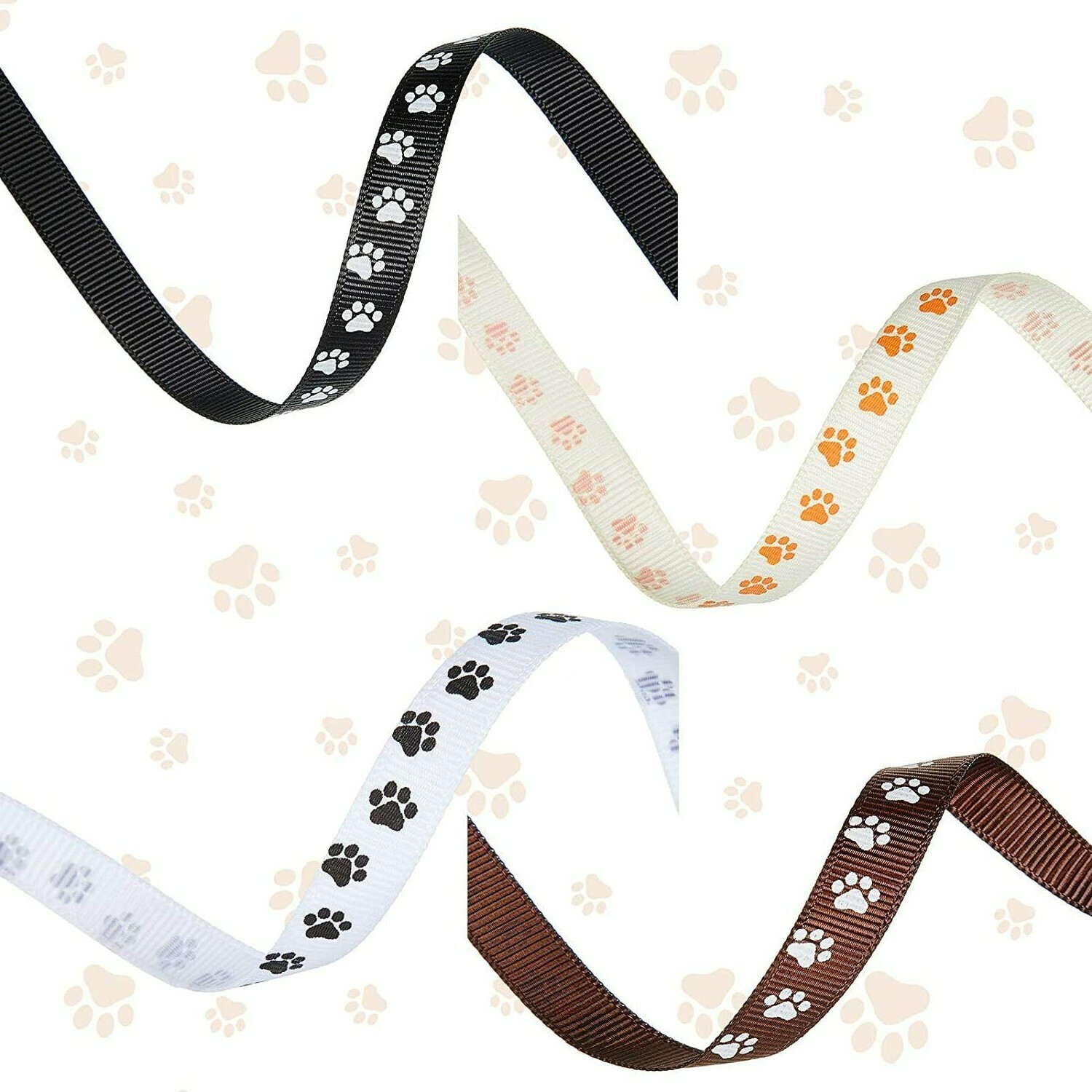 Satin Ribbon 5 Yard Roll White Black Polka Dots Hairbow Gift Bows 3/8″ DIY
