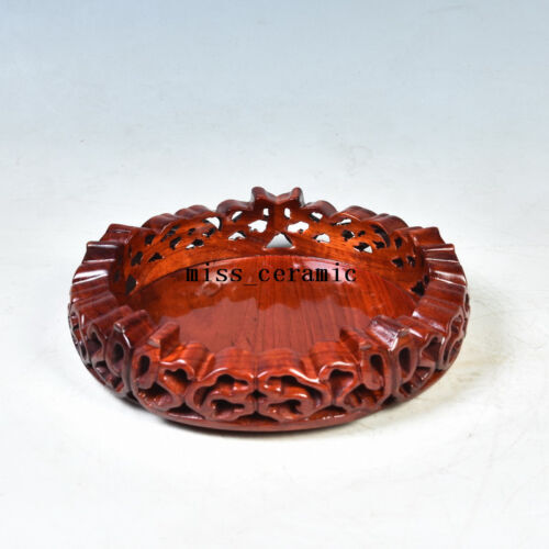 3 .1″ Wood Round Base Display Stand for Vase Teapot Incense Burner Flowerpot
