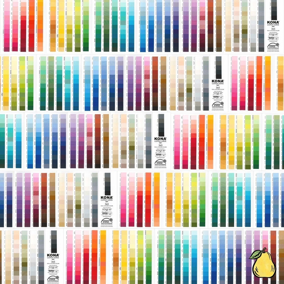 Kona Cotton Color Card – 365 Color Fabric Swatches | Kona Color Card | K001C719