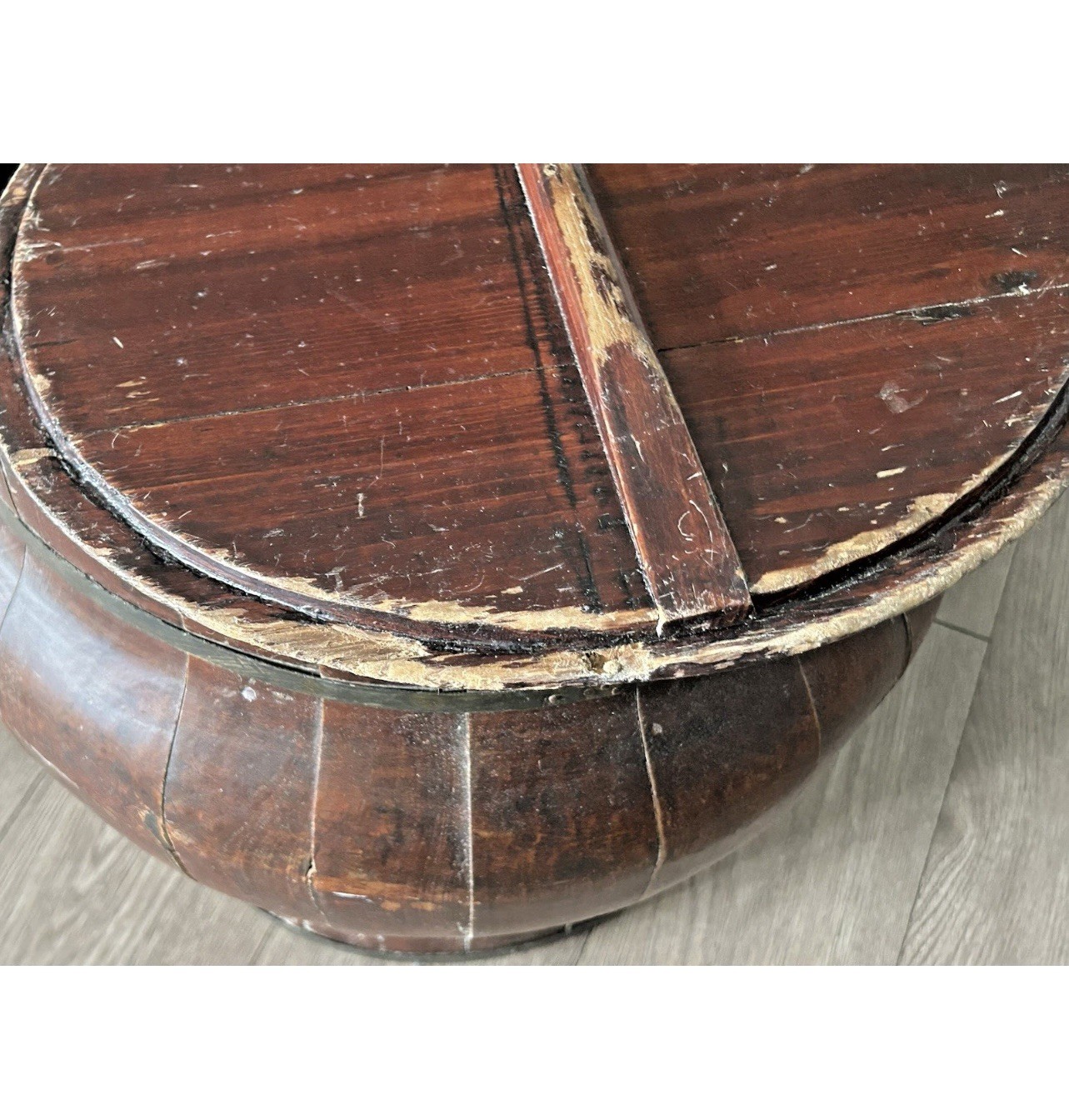 Antique Chinese Wood Rice Barrel Solid Wood
