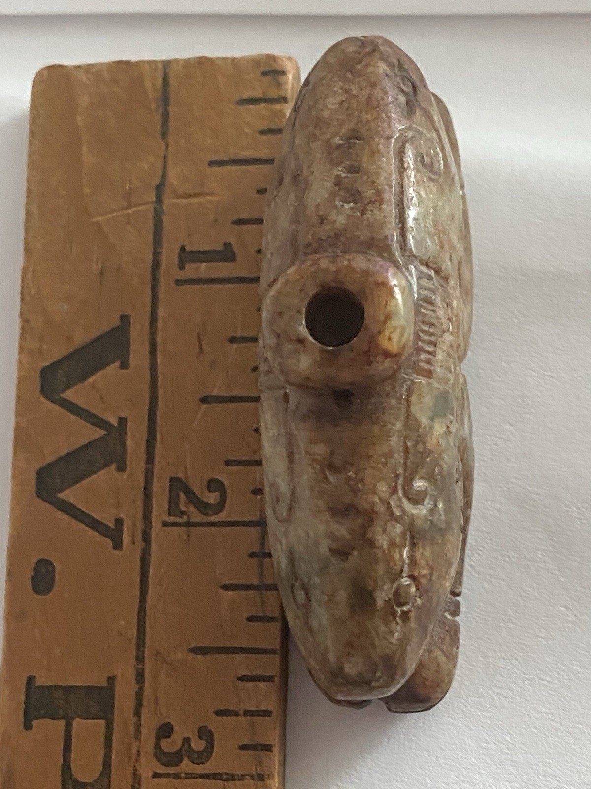 ESTATE FIND Chinese HONGSHAN Culture JADE 2 Heads Amulet/Pendant