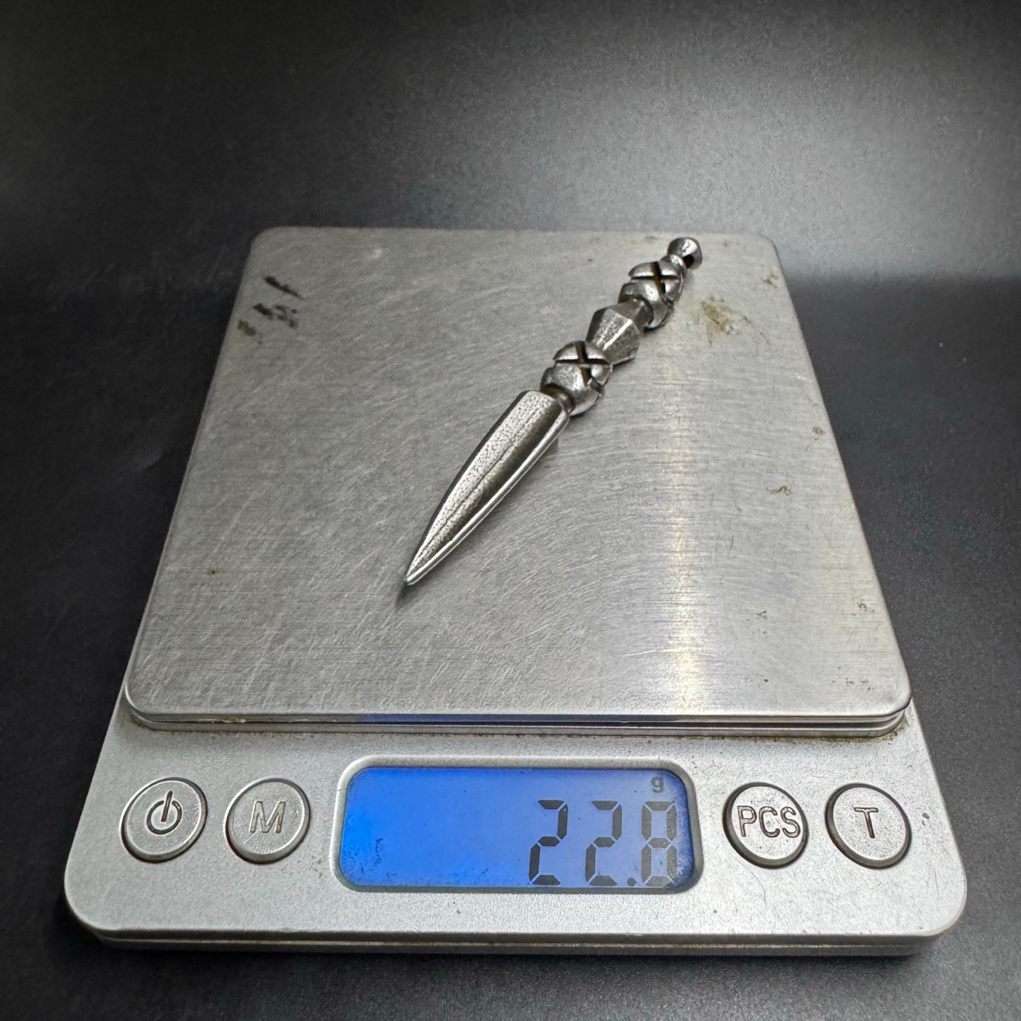 Tibetan Iron Phurba Dagger Pendant Vintage Vajra Ritual Amulet Protection Charm