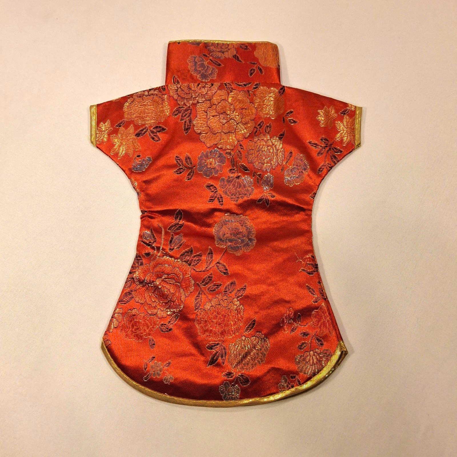 Vintage Chinese Silk Brocade Mini Robe Set of 3 Asian Decor Garment Display