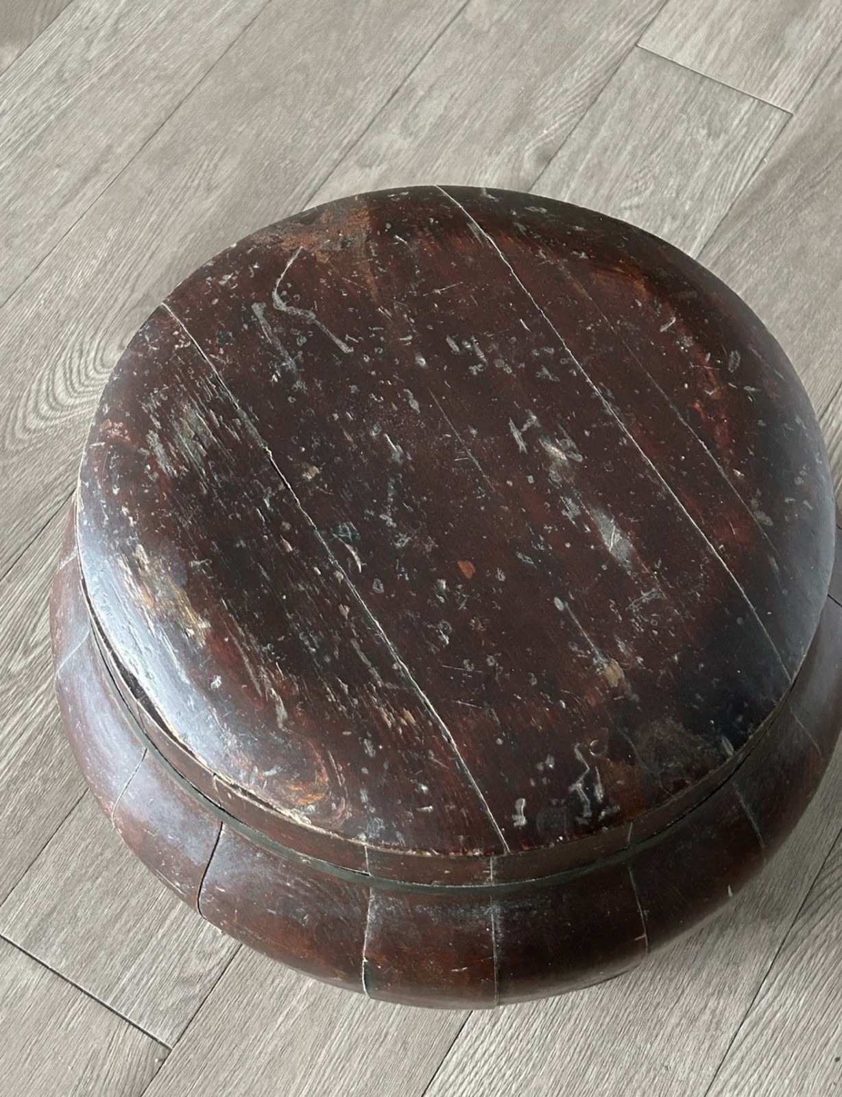 Antique Chinese Wood Rice Barrel Solid Wood