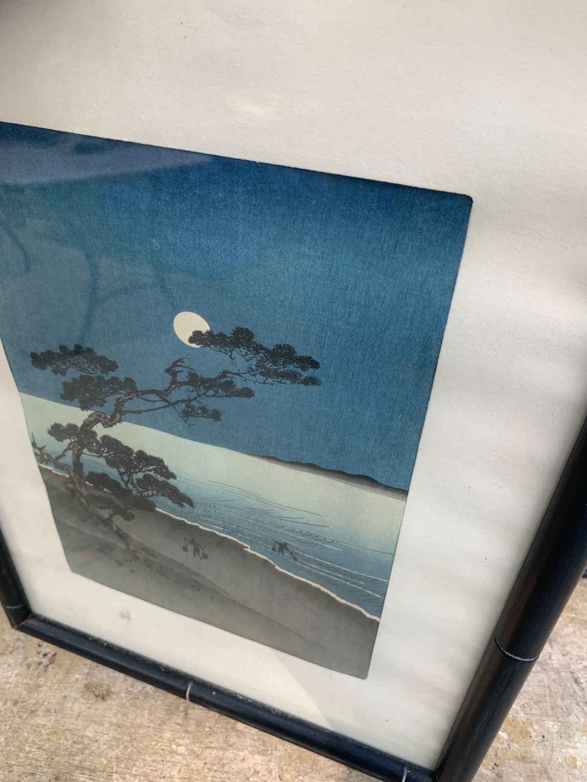 Arai Yoshimune +2 VTG Oriental Japanese Wood Block Paintings Framed Art 12×16″