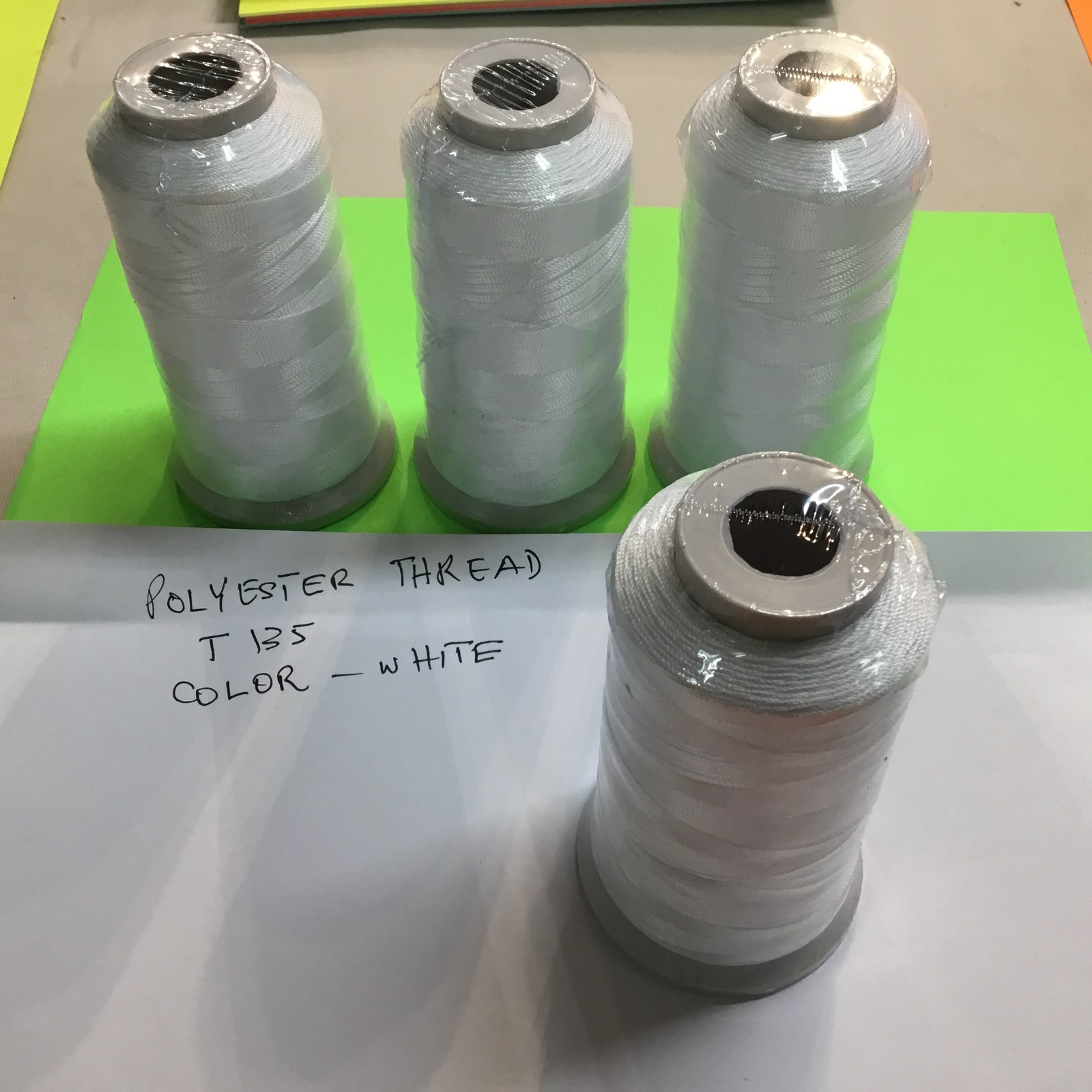 Polyester Thread UV Resistant 100G by Hidem Paul Threads White T135 Set of 4
