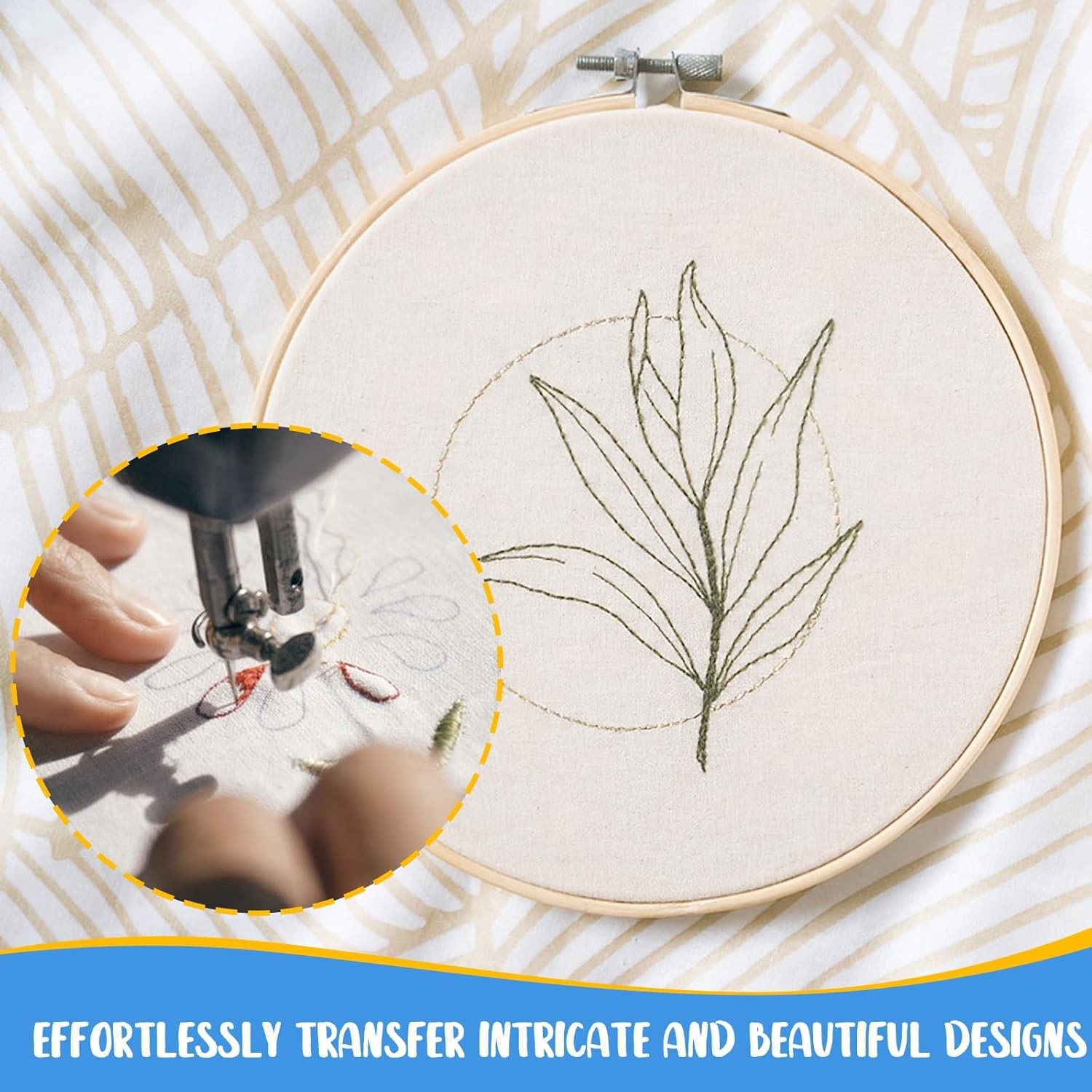12pcs Water Soluble Embroidery Paper, 8.5″X11″ Stick and Stitch Embroidery…