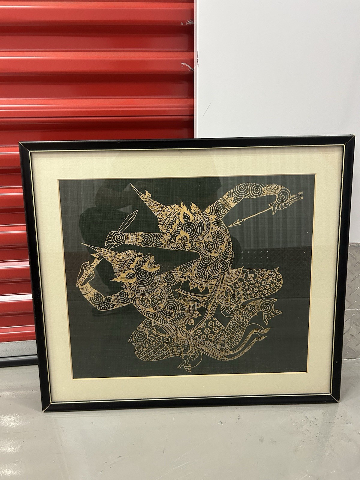 Vintage Thai Temple Silk/ Rubbing dated between the 1960s and 1980s