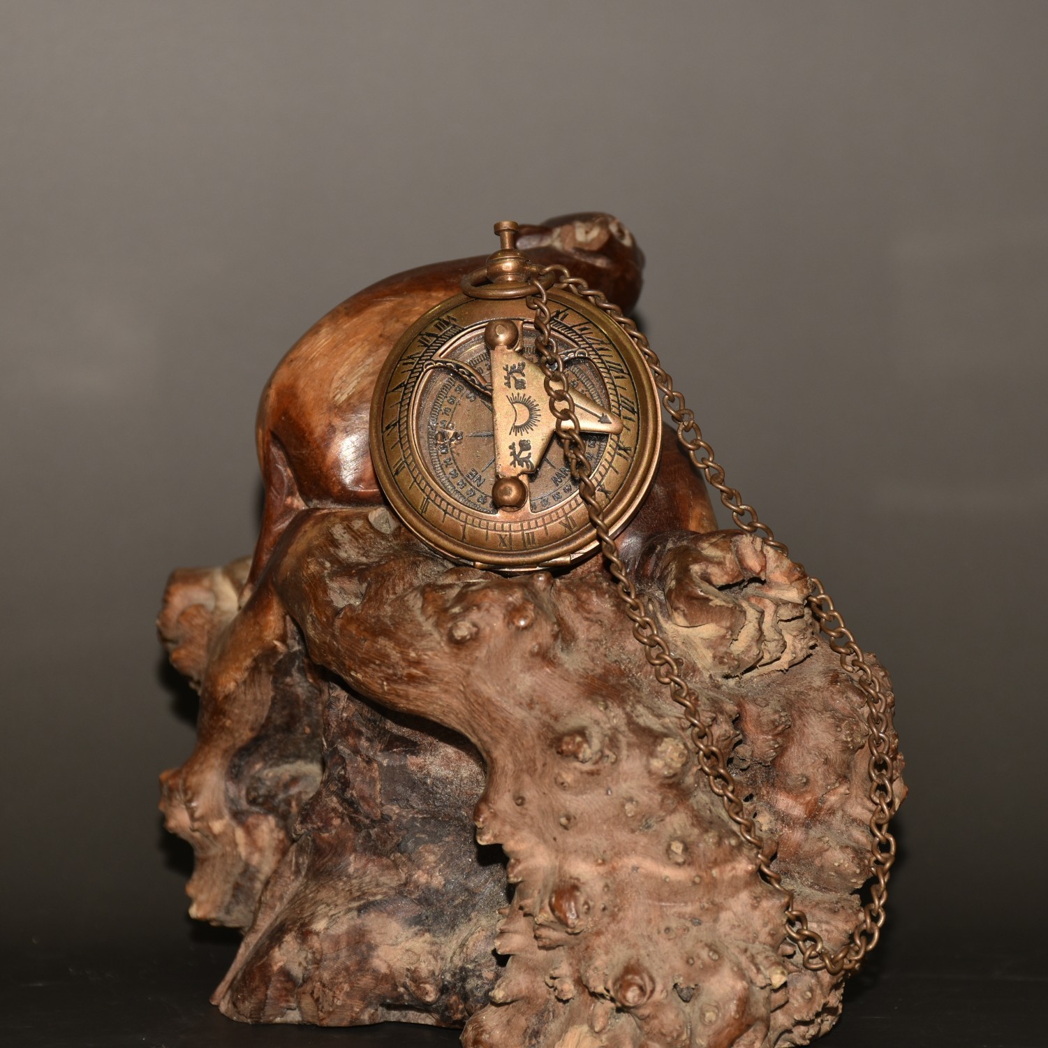 Vintage Brass Compass 1.97×2.36×0.98in 74g Retro Navigation Decor