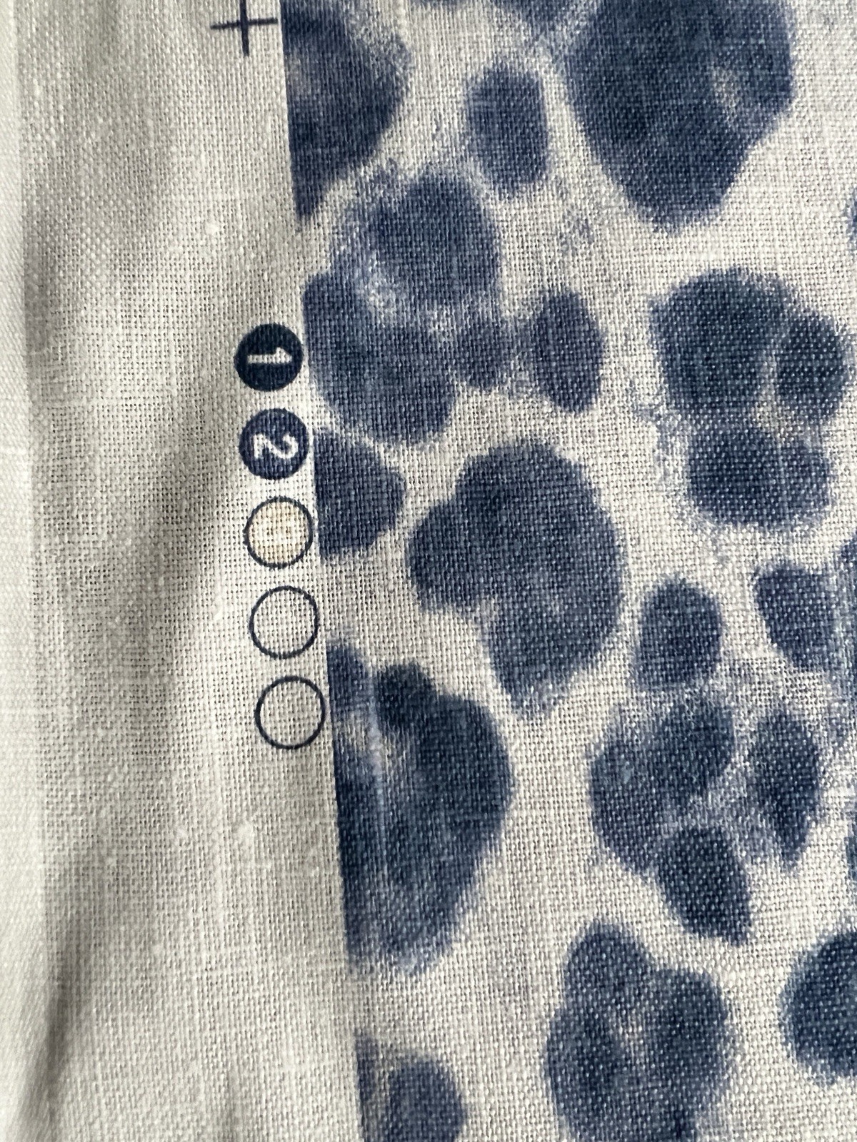 Fabric Thibaut PANTHERA Navy 100% Linen Printed Sold as 7 Continuous Yards New