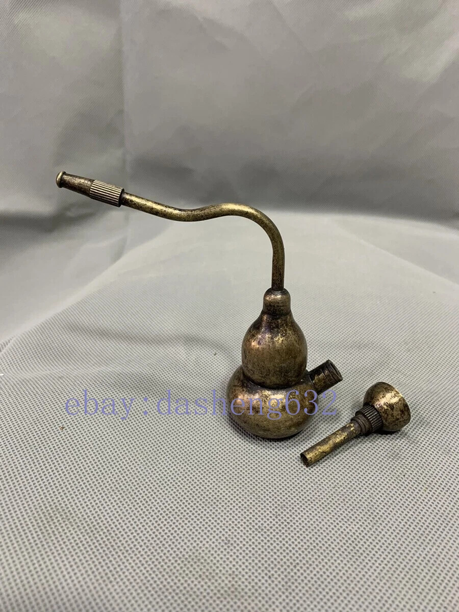 Exquisite Old Chinese Handmade gourd smoking pipe