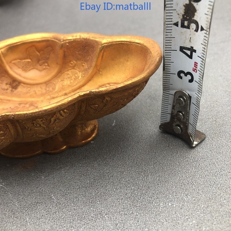 Modern Craft Inspired Gilded Bronze Plate Calligraphy Tool Replica