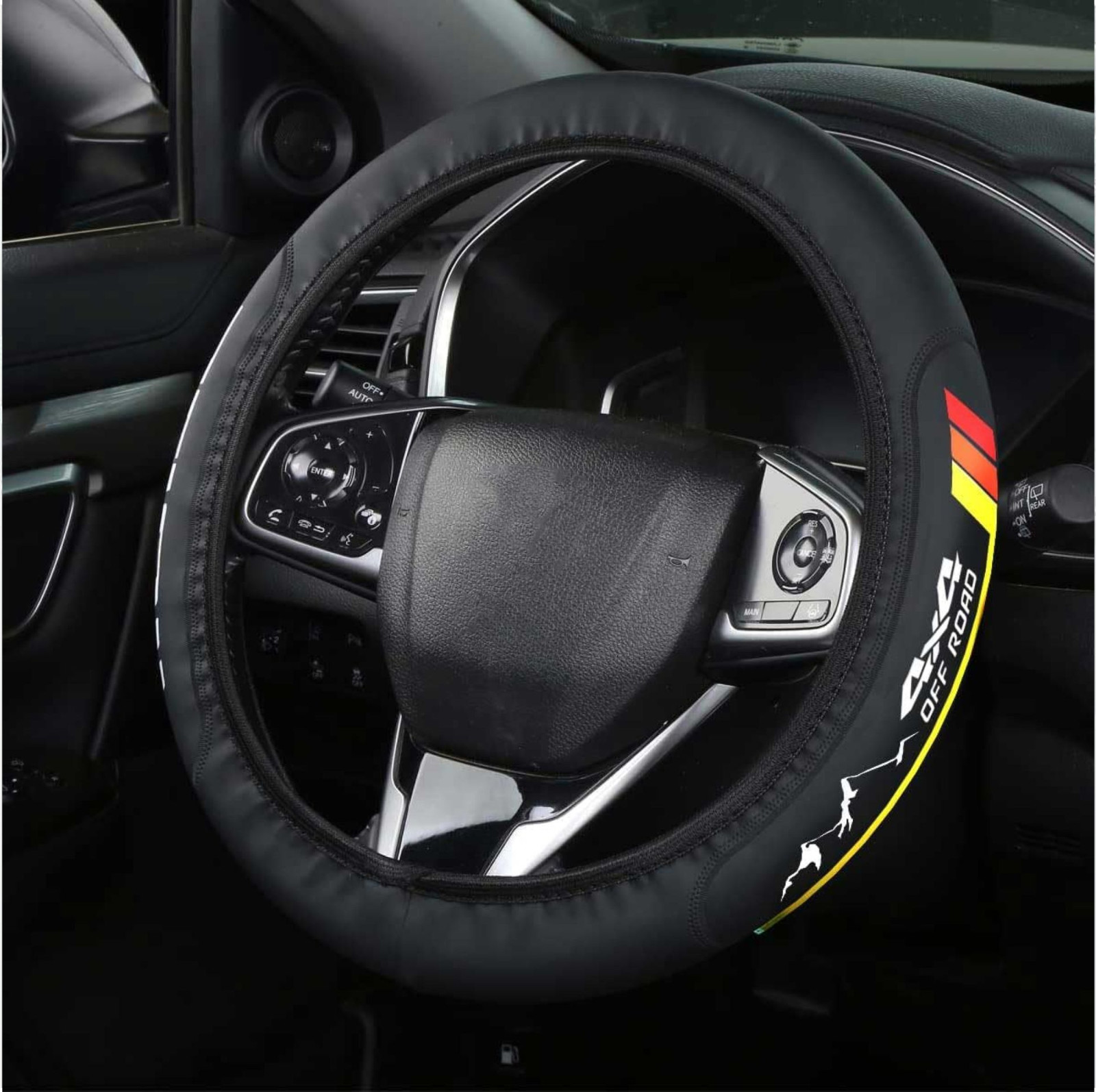 Plush Steering Wheel Cover for Toyota 4×4 Off Road Non-Slip, Breathable 15-16″