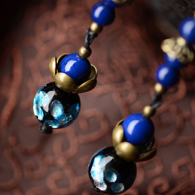 Chinese Coloured Glaze/Stone Flower Tibetan Style Fashion Earbob Earrings