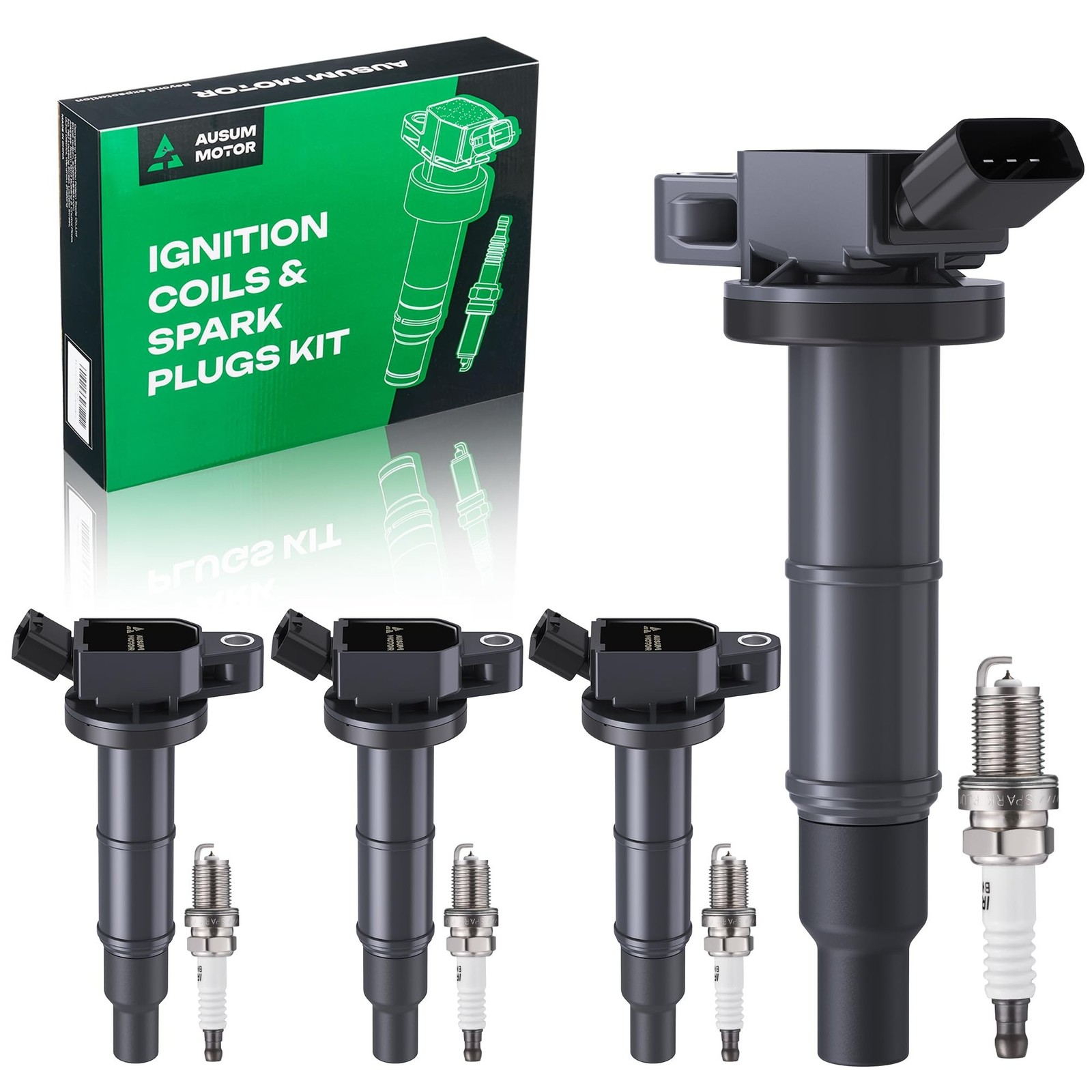 Ignition Coil Packs UF333 & Iridium Spark Plugs 7092 for Toyota Camry Corolla…