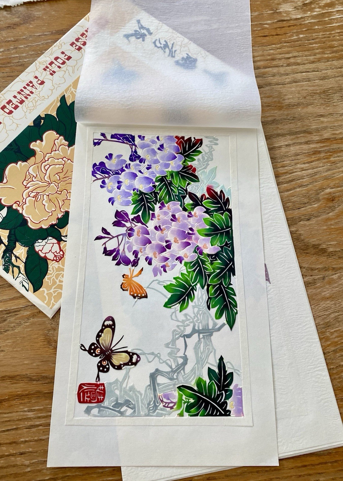 Vintage 1980’s Chinese Cut Paper Florals From Epcot China