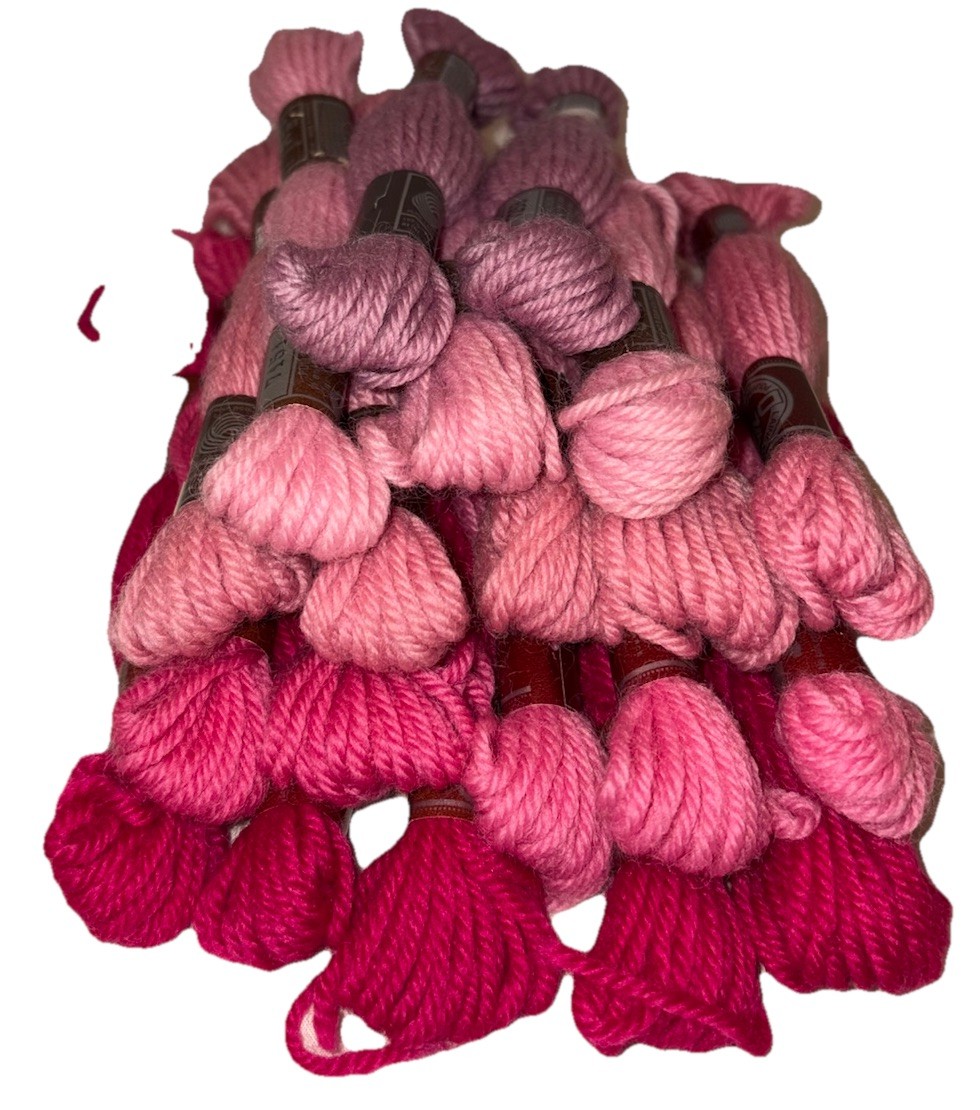 DMC Laine Colbert Tapestry 100 % Virgin WOOL 20-Hank-Lot Pink-Magenta-Violet MIX