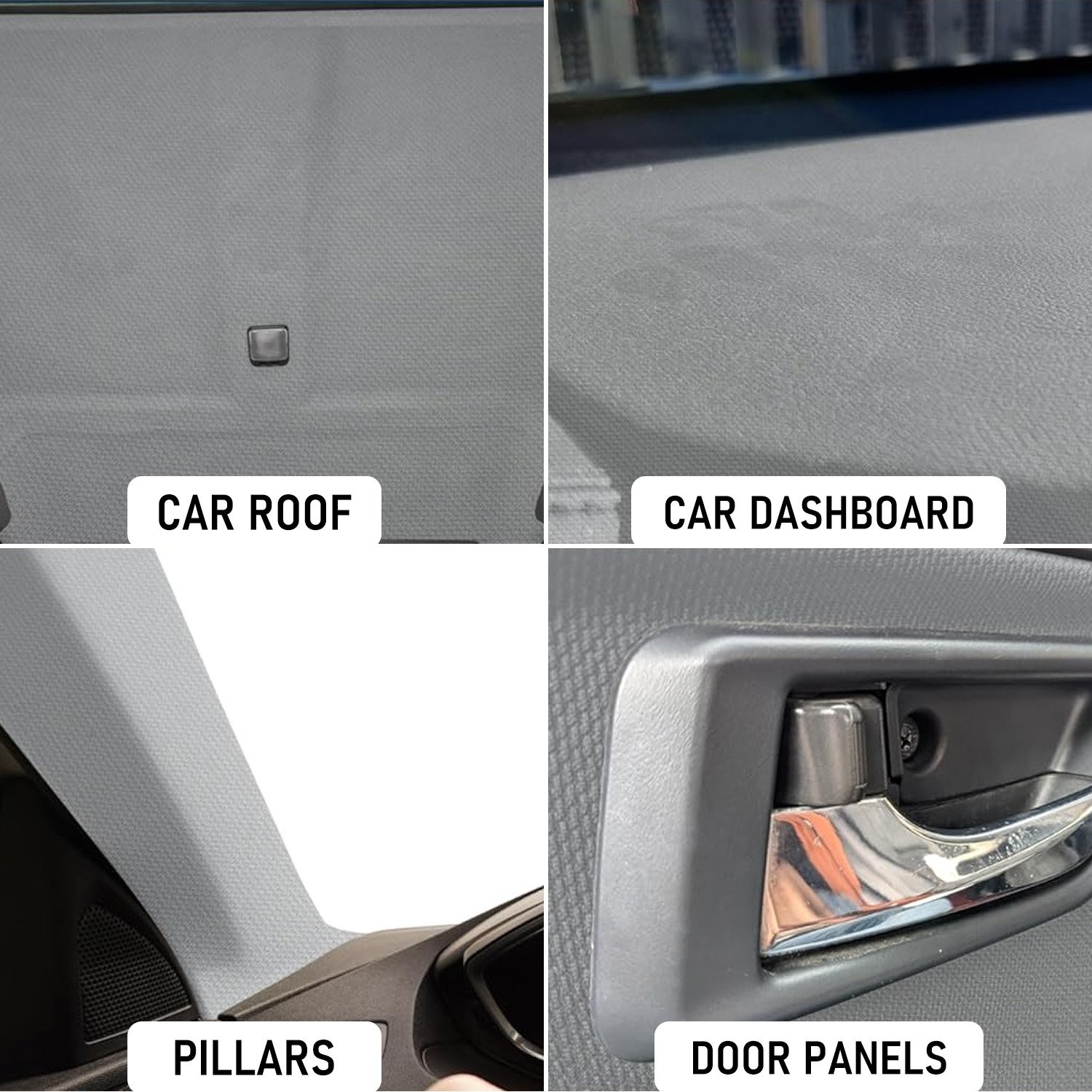 Grey Flat Knit Headliner Fabric Foam Back Auto Roof Repair Upholstery Material