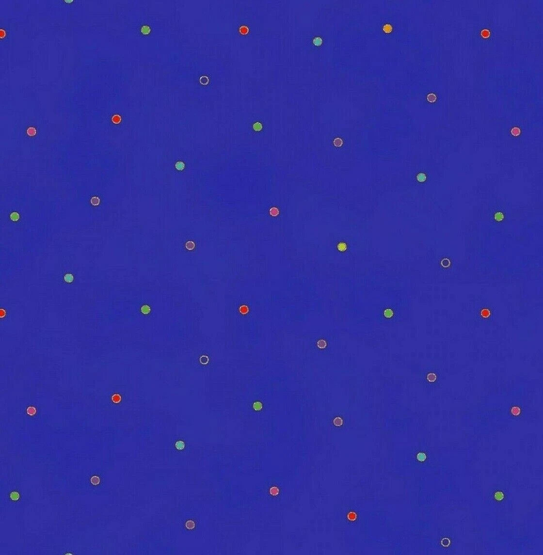 Celestial Magic Laurel Burch Multi Color Dots Royal Blue Purple Fabric FQ 1/4 YD