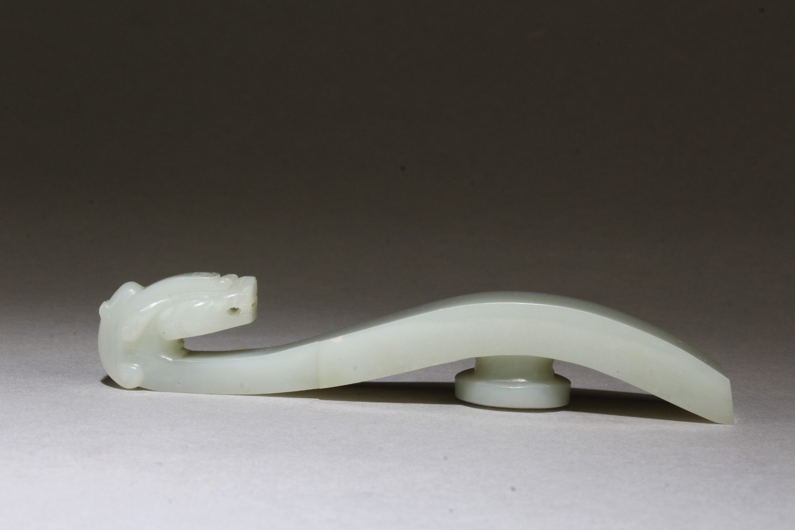 Antique Chinese White Jade Belt Hook