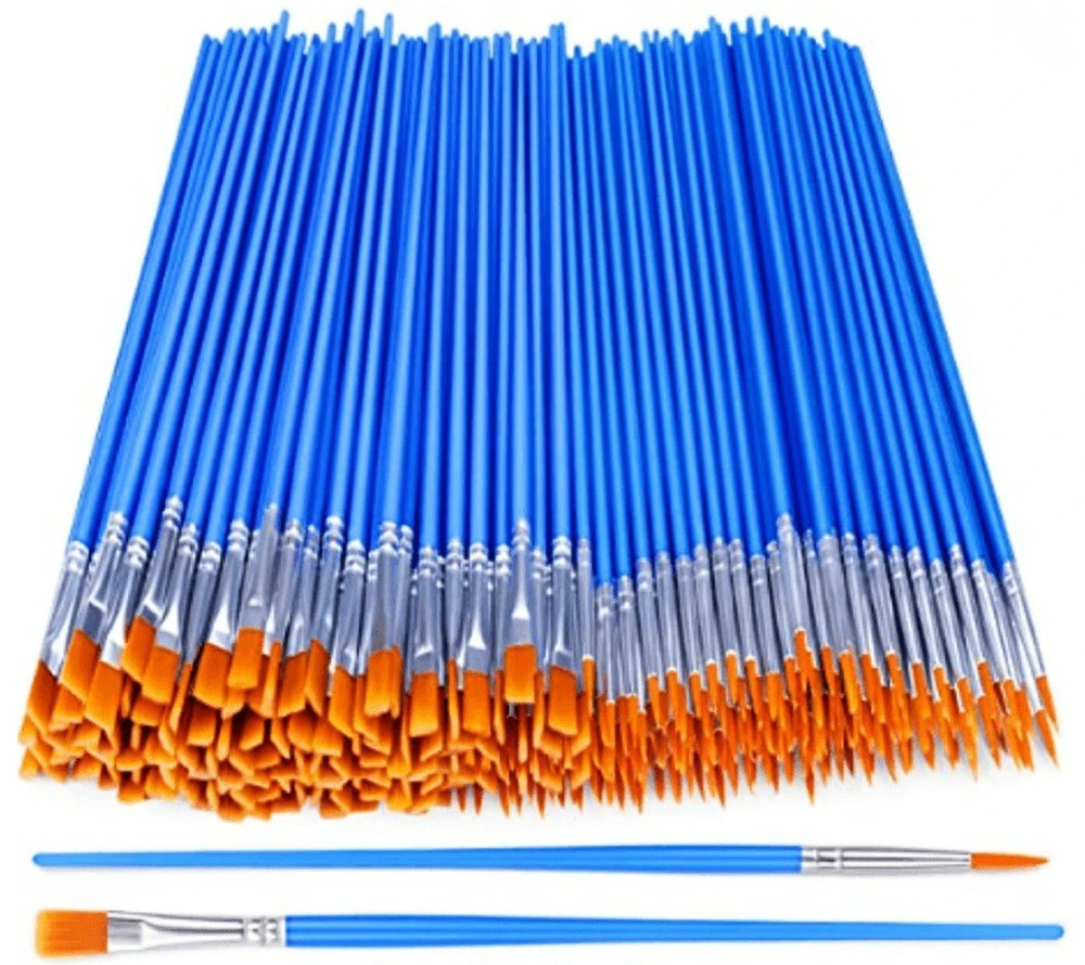 100Pcs Artist Paint Brushes Set Art Acrylic Oil Watercolour Painting Craft Model