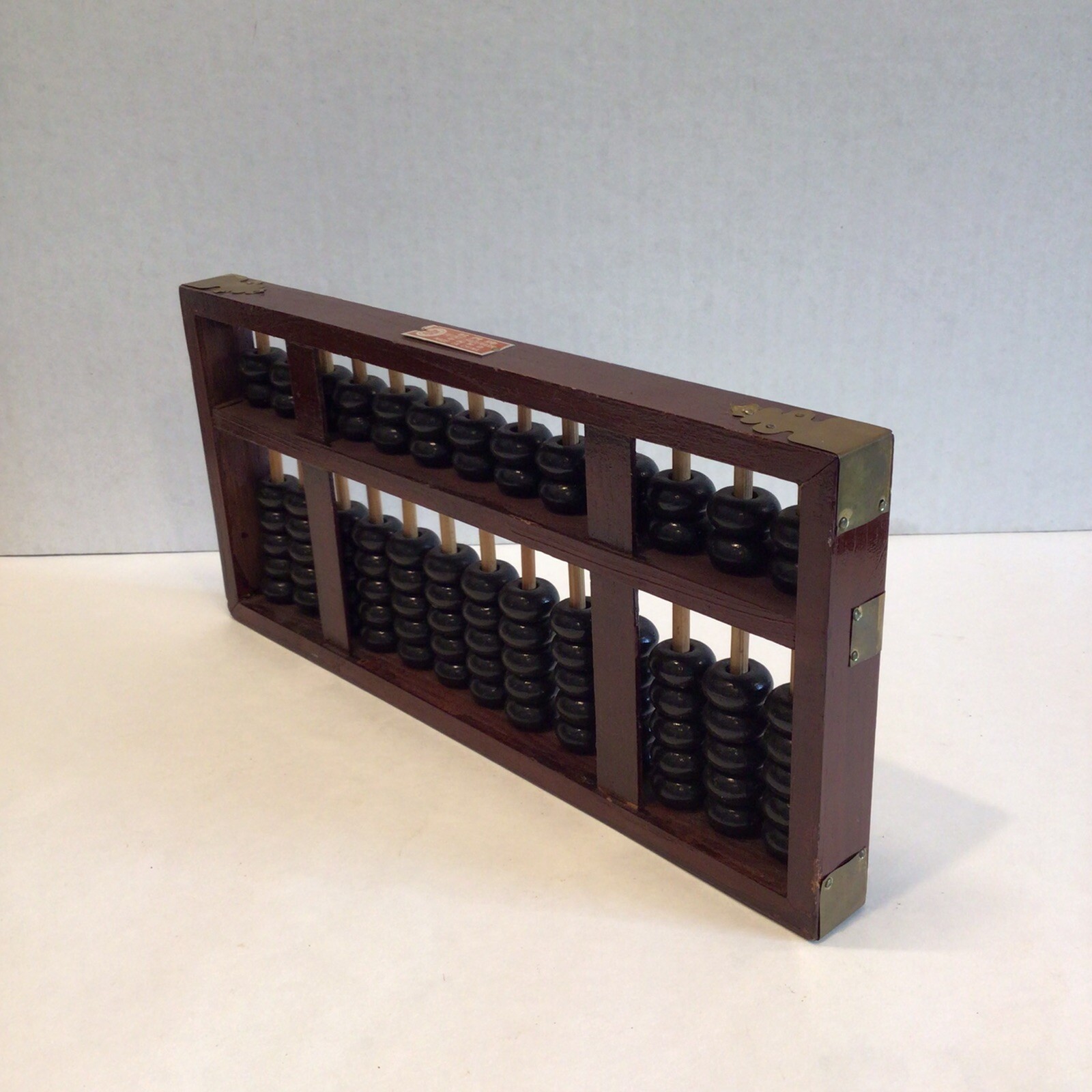 VINTAGE PEONY BRAND ABACUS WOOD & BRASS PEOPLE’S REPUBLIC OF CHINA
