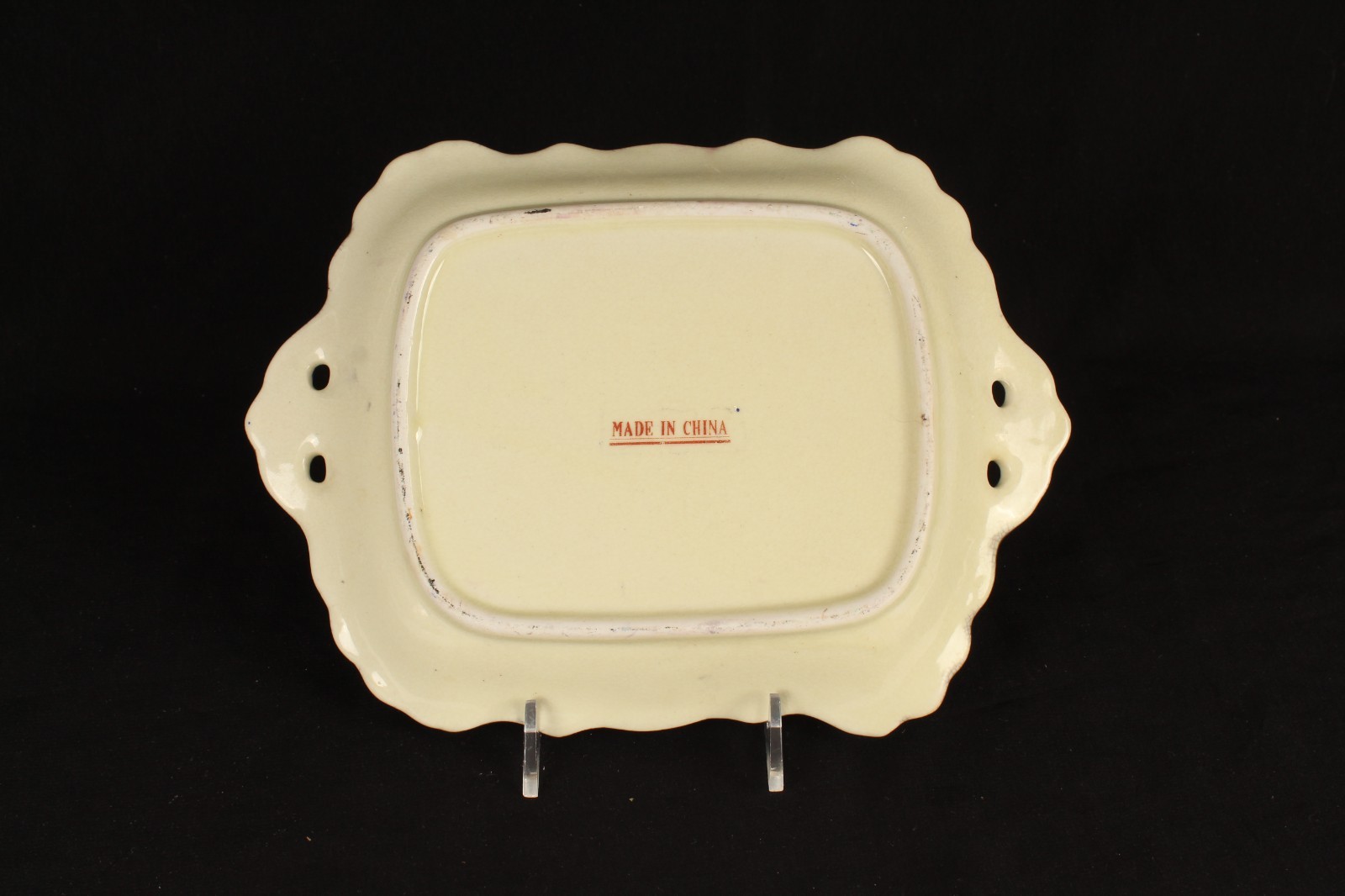 Vintage Chinese Porcelain Tea Tray w/ Cobalt Blue Checker – MACKENZIE CHILD STY