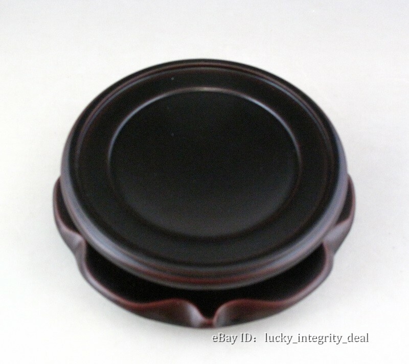 Solid Wood Carved Lotus Wooden Stand Base for Vase,Jar,bowl,statue,teapot