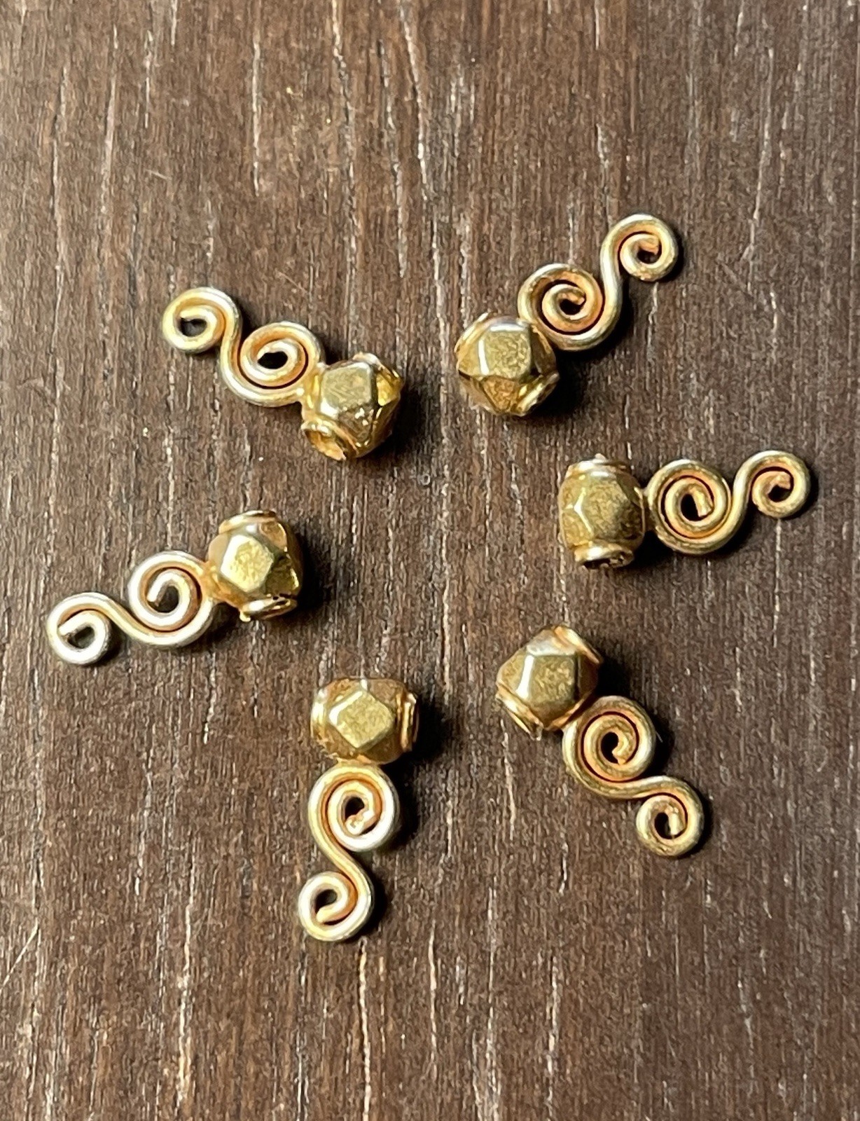 18K Solid Yellow Gold Beads Lot! 1.0 Gram! Not Scrap