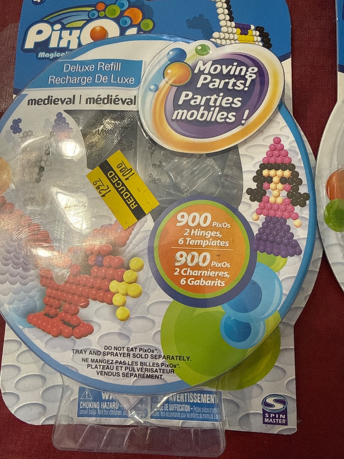 Lot Of 2 SpinMaster PixOs Medieval Refill Packs 900 Pieces Dragon Princess 2009