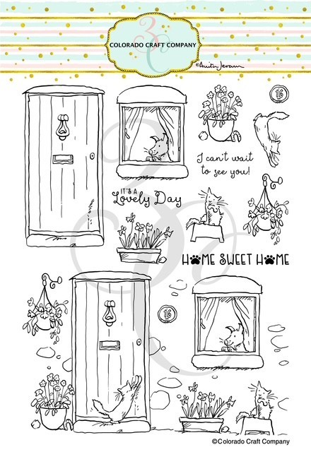 Anita Jeram~Home Sweet Home Clear Rubber Stamp Set Colorado Craft Company AJ487