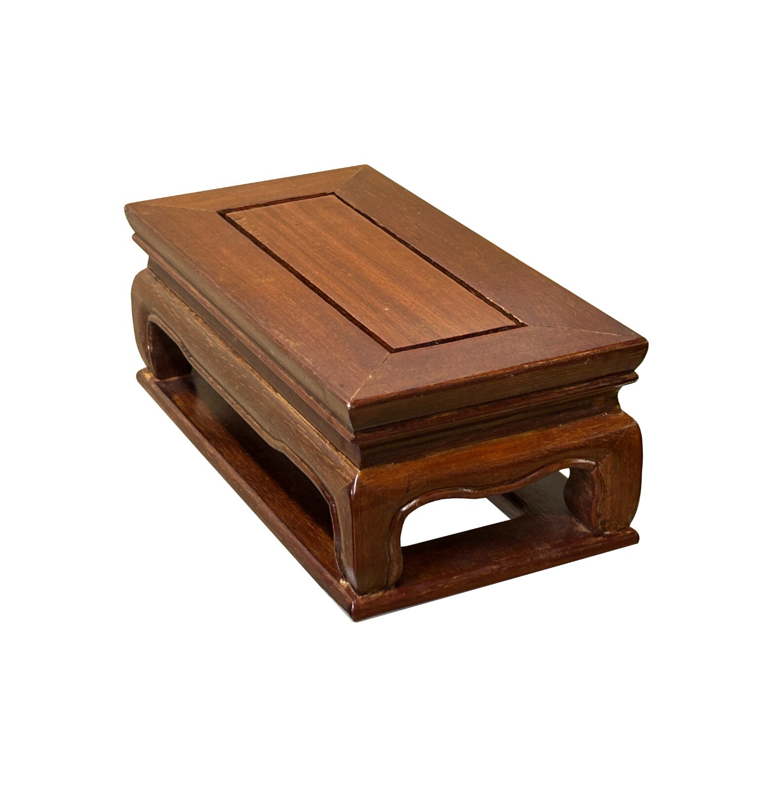 7.5″ Light Brown Rectangular Curve Legs Wood Display Stand Riser st1107