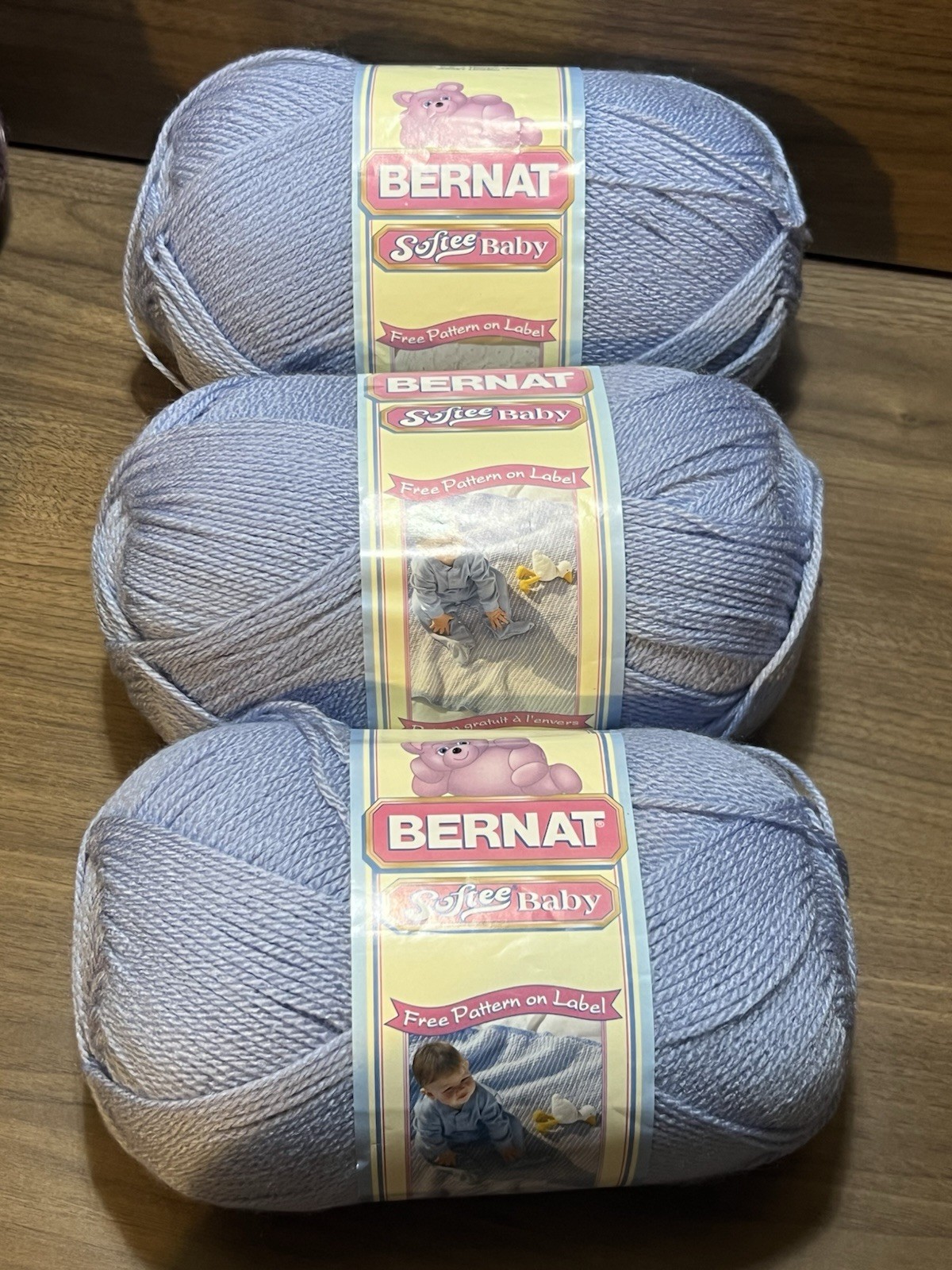 Bernat SOFTEE BABY Yarn BABY DENIMS Acrylic 5oz 362yds ea. Set of 3