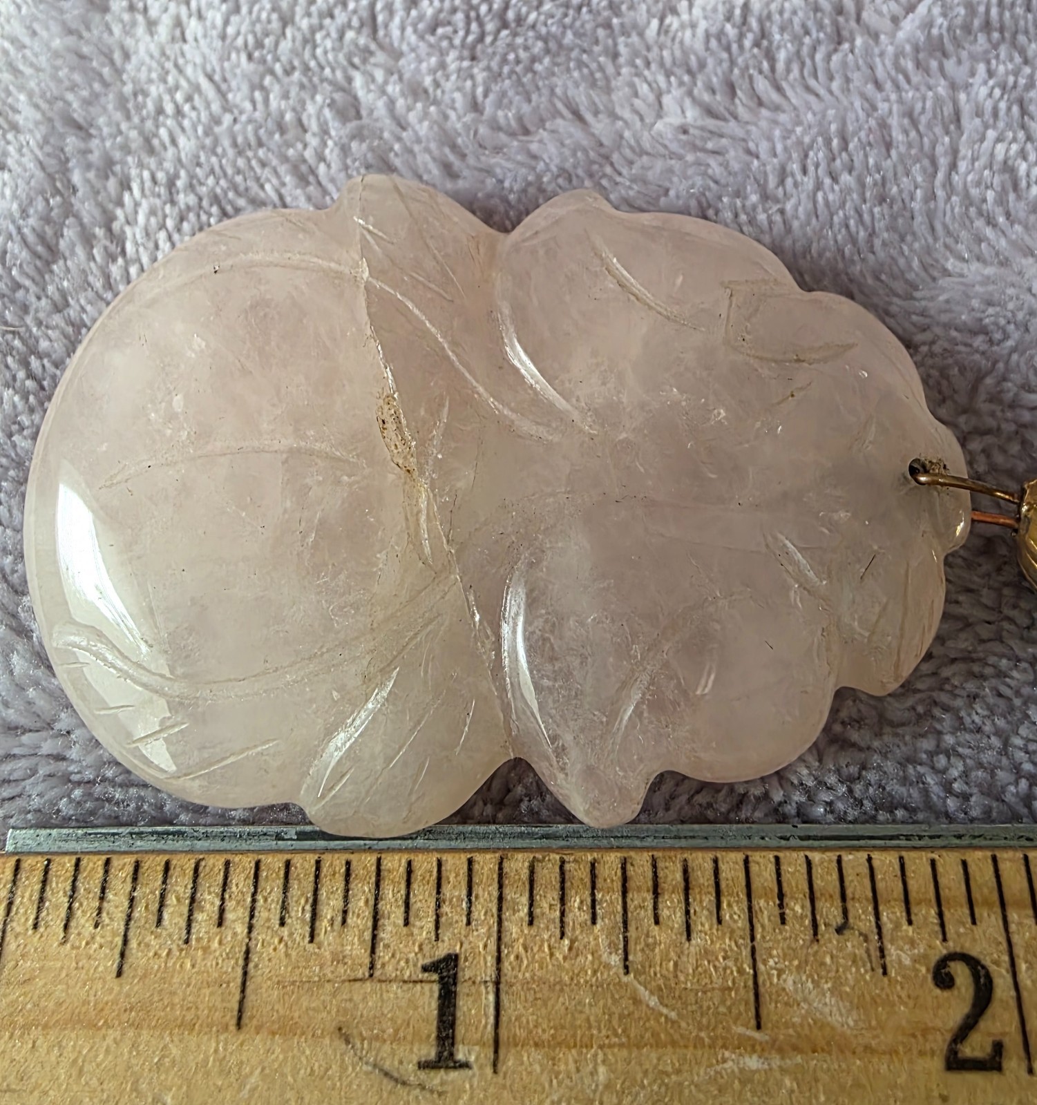 Vtg 1950s Sumptuous Chinese Carved Rose Quartz Lotus Flower Beaded Necklace