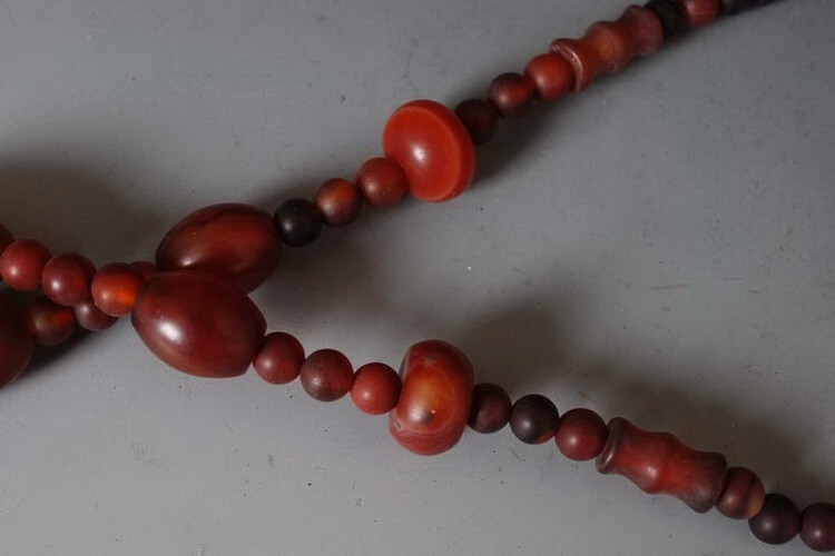 Charm China red Agate Beads Necklace! Ethnic style Simple and elegant string