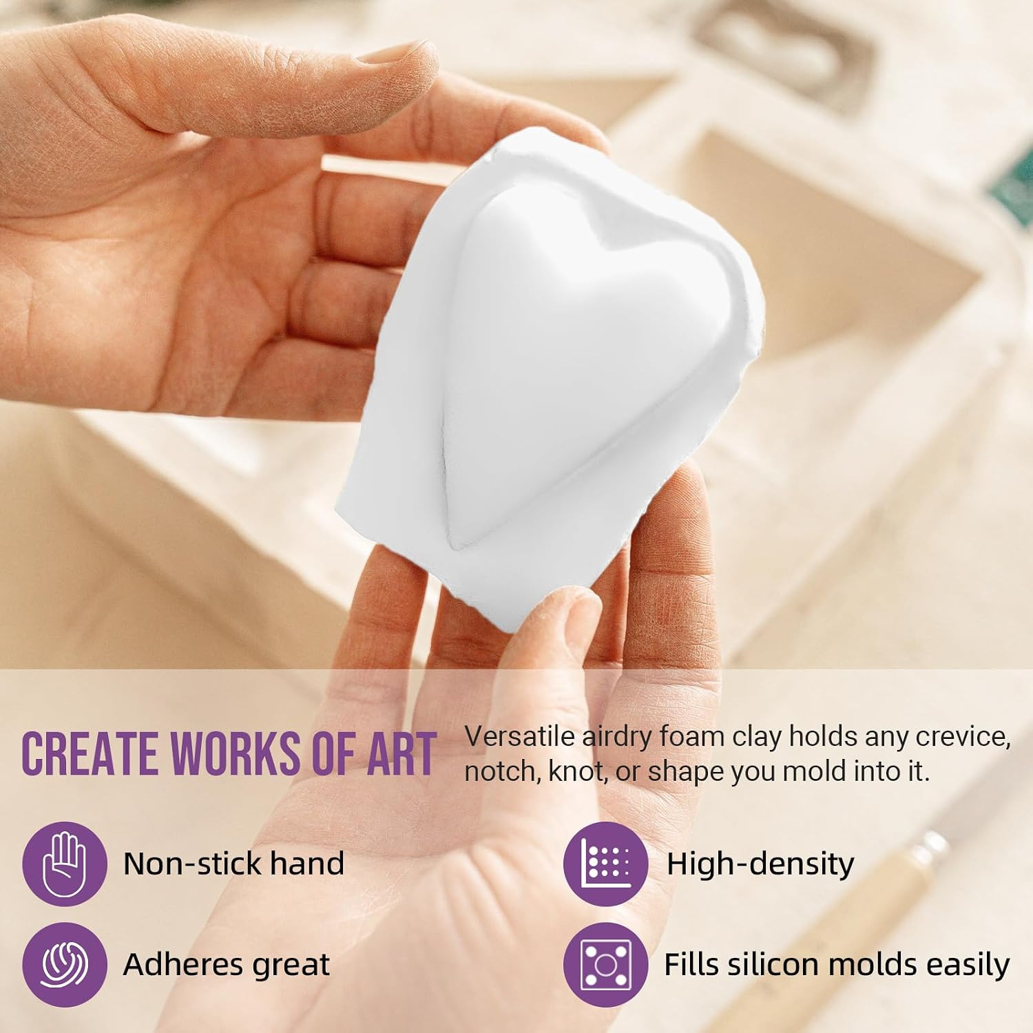 CALPALMY Air Dry Foam Clay (36 Pack), 360G White Moldable Soft Clay for Kids Gif