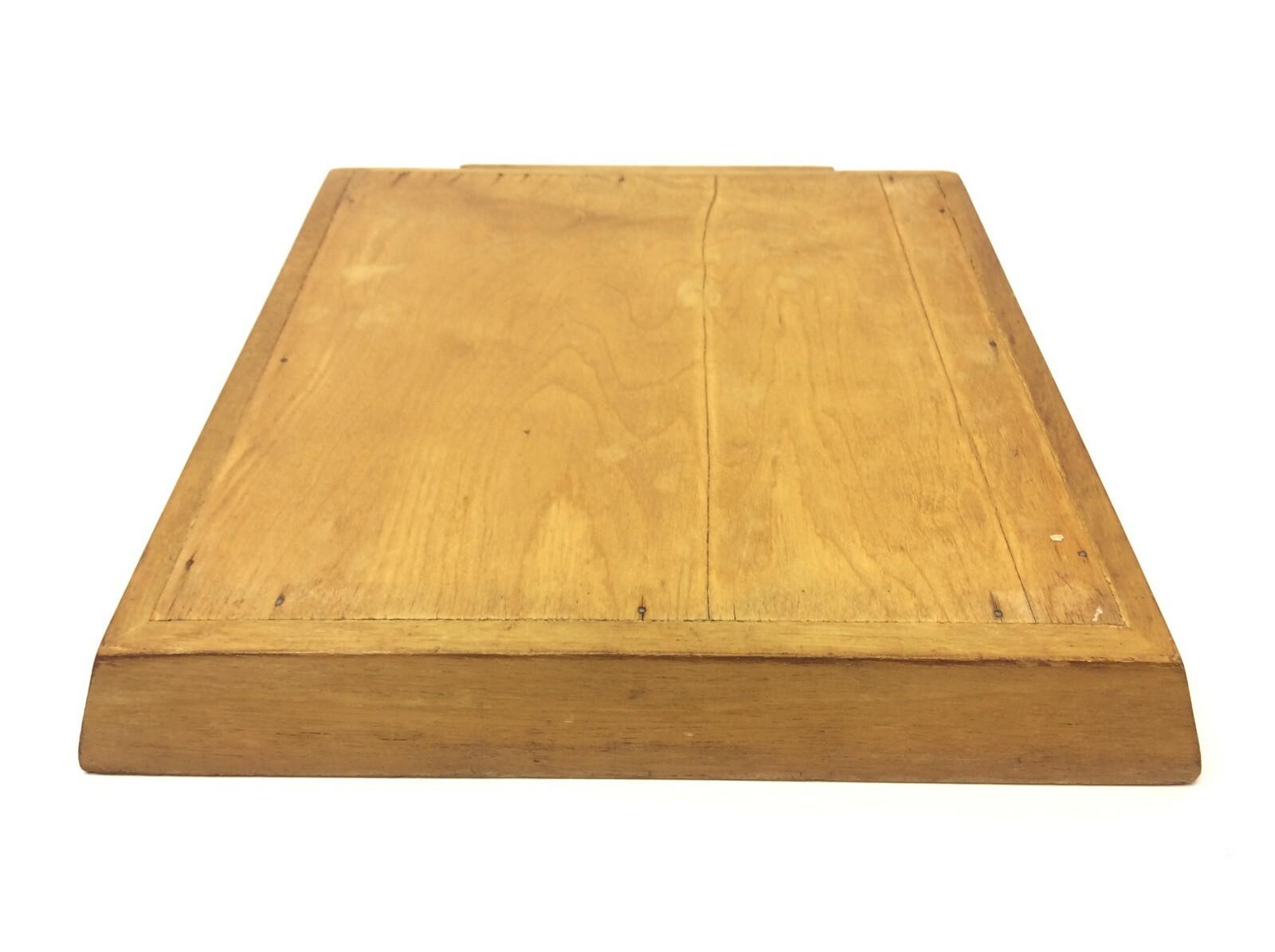 Blonde Wood Chinese Drawer Sorting Tray Curved Edge Decorative