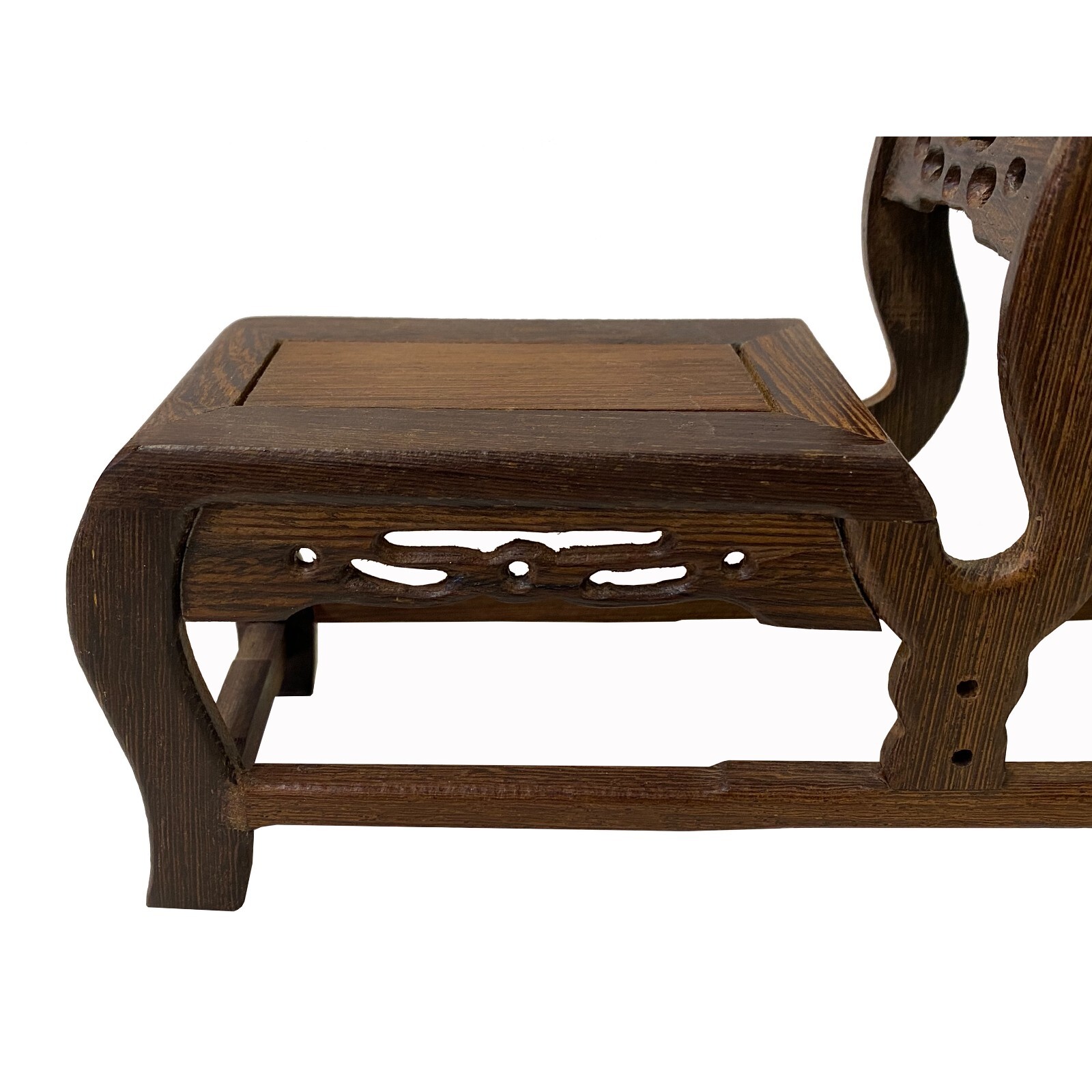 Brown Wood Step Shape Table Top Curio Display Easel Stand ws2856