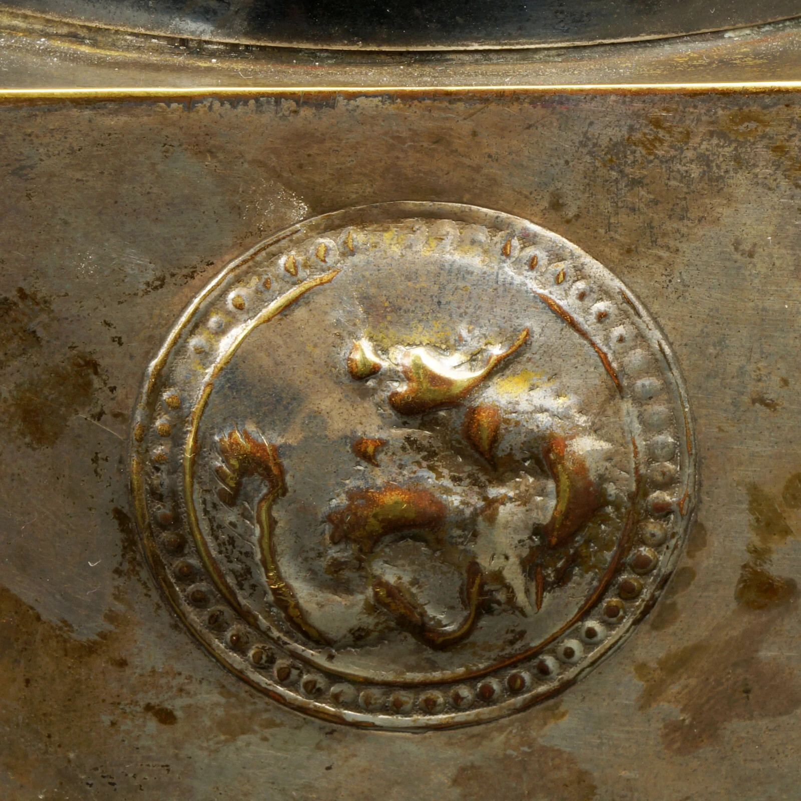 Hong Kong Paktong Oil Lamp Base c 1950