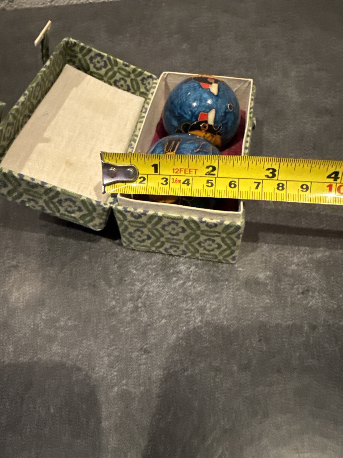 Vintage ShouXing Baoding Iron Balls Meditation Wellbeing w/ Box