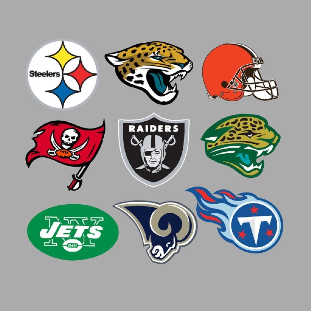 NFL Football Sticker Vinyl Decal NFL Football FL Sports Teams Pack Lot 32pcs New
