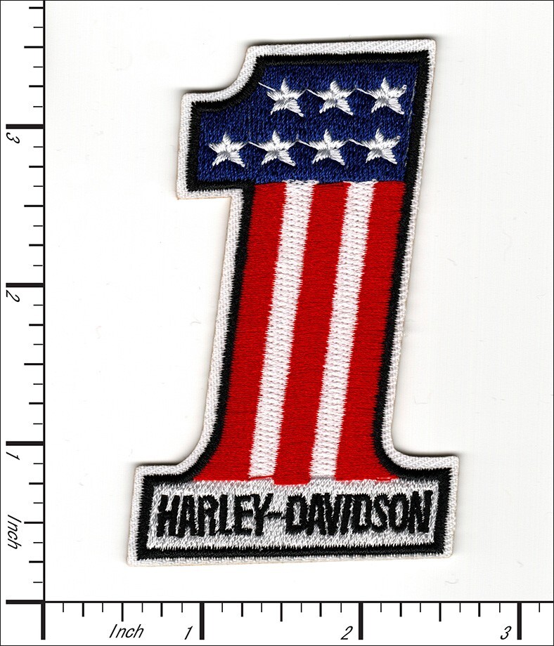 18 Pcs Embroidered Iron on patches Number One Motorcycles HD 54x83mm AP027hLb