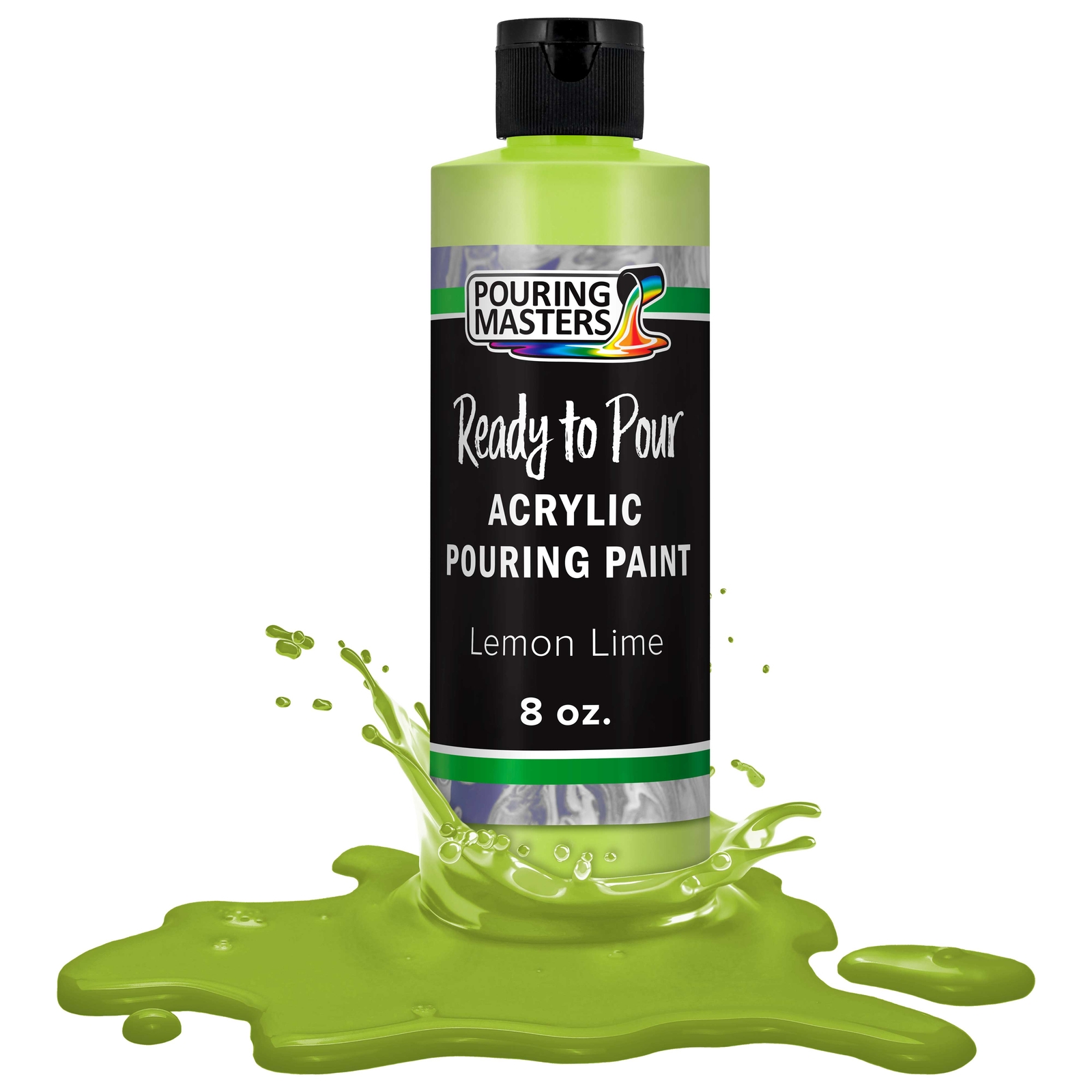 Pouring Masters Lemon Lime 8-Ounce Bottle of Water-Based Acrylic Pouring Paint