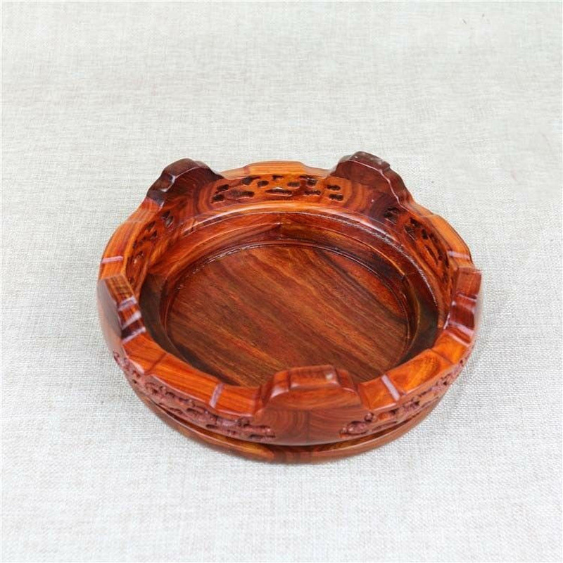 8.5″ Rosewood Pedestal Solid Wood Round Base Display Stand for Vase Statue Gift