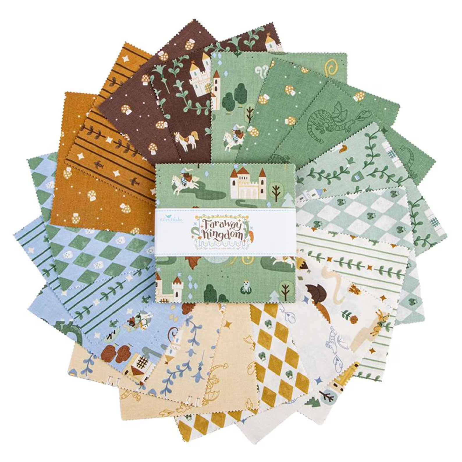 Charm Pack 5″ Stacker 42pc Riley Blake “Faraway Kingdom” by Natalia Juan Abello