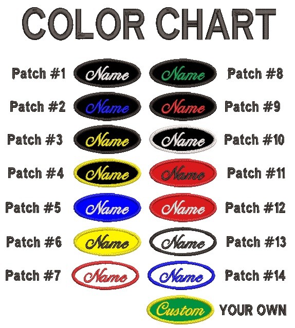 OVAL CUSTOM NAME EMBROIDERED PATCH, IRON ON FAST SHIPPING, USA SELLER