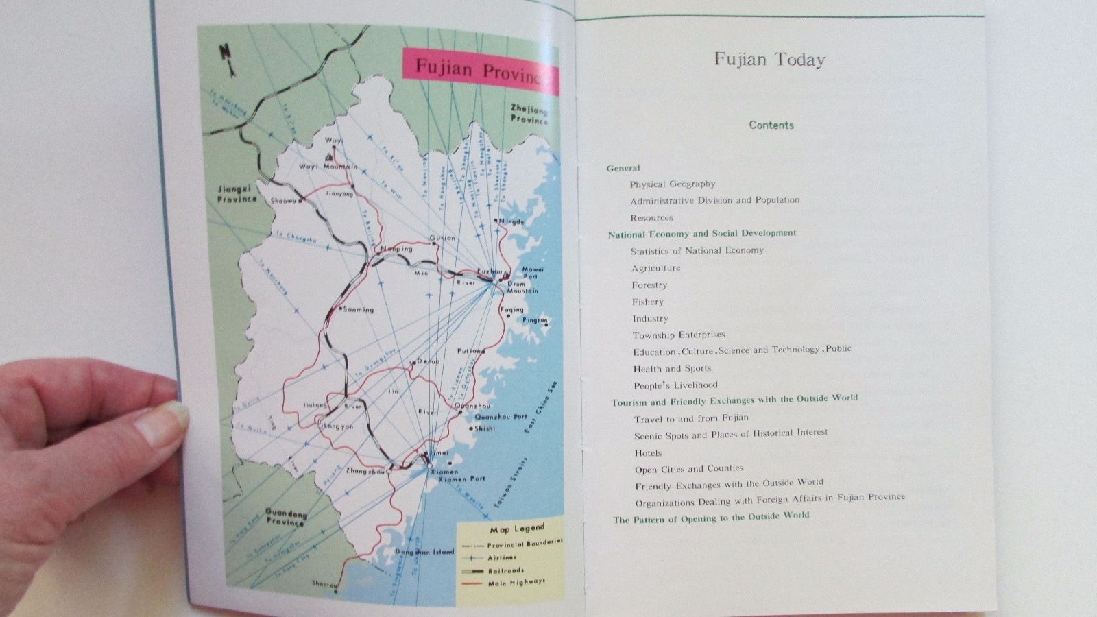 Vintage 1991 “FUJIAN TODAY” Color,8″x5.5″ English & Chinese,154p.softcover,RARE!