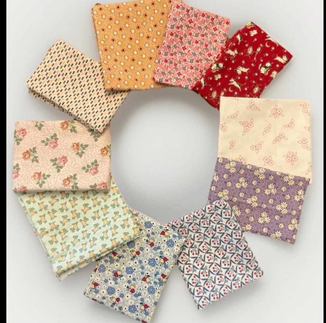 Feedsack Reproduction Fat Quarter Bundles 10 Depression Era Prints 1930s-50s NEW