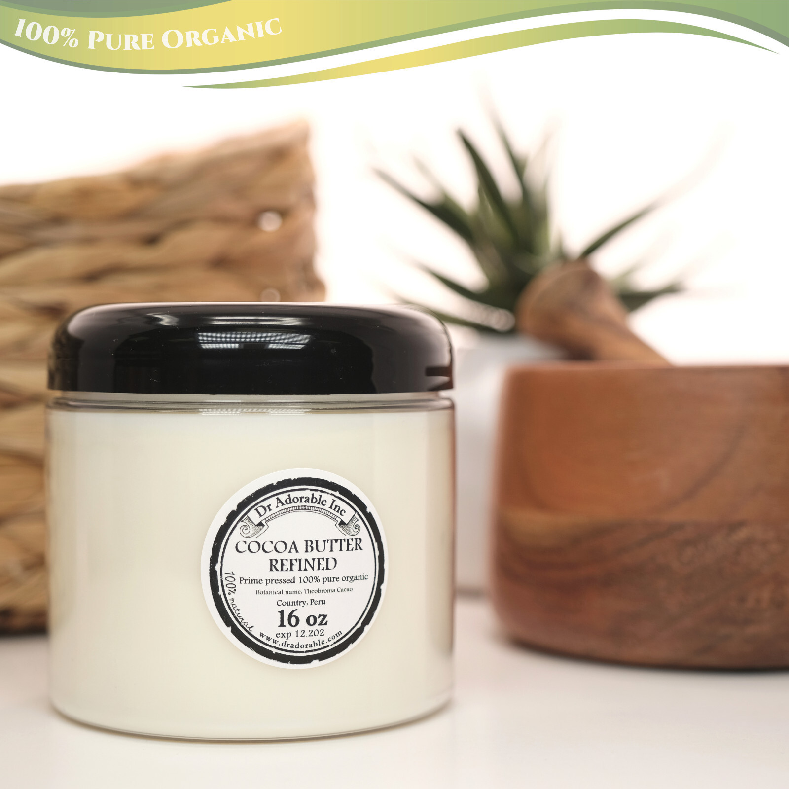 PURE COCOA BUTTER REFINED ORGANIC FRESH COLD PRESSED NATURAL 2 OZ UP TO 12 LB