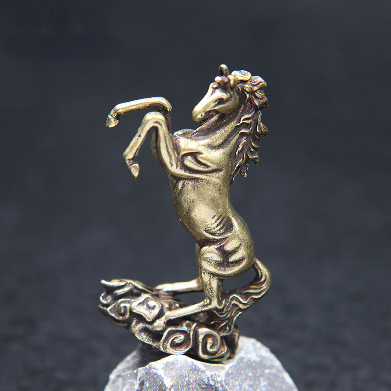 Pure Copper Solid Ornament Vintage Brass Luck Statue Miniatures Figurines Craft